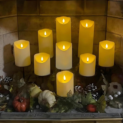LED Candles - Pillar Candles - Indoor Mood Lighting - Flameless Candles - Candle Set - Electric Candles - Home Accessories - Table Decoration - Christmas Lights - LED Lights - Living Room Decoration - White - 5 Pieces - Image 5