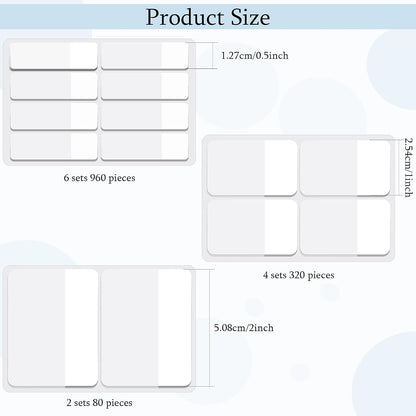 Sticky notes - Page markers - Index tabs - Sticky notes - Bookmarks - Transparent - Tabs - Office supplies - School supplies - Study - Writable - Notebooks - Agenda refill - White - 12 pieces - Image 2