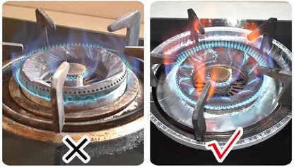 Gas stove protectors - Gas burner protectors - Aluminum foil gas stove - Gas stove foil - Kitchen accessories - Protective film - Extra thick - Universal - Cut to size - Hob protector - Round - Silver - 50 pieces - Image 6