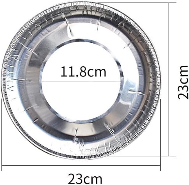 Gas stove protectors - Gas burner protectors - Aluminum foil gas stove - Gas stove foil - Kitchen accessories - Protective film - Extra thick - Universal - Cut to size - Hob protector - Round - Silver - 50 pieces - Image 7