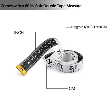 Measuring Tape - Tailor's Tape - Tape Measure - Centimeter - Body Measurement - Sewing Accessories - Roll-up - Sewing Kits - Waist Measurement - Flexible - Centimeter Tape - Sewing Supplies - 150 cm - Hobby - Multicolor - Pack of 4 - Image 3