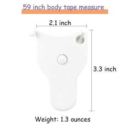 Measuring Tape - Body Measuring Tape - Circumference Measurement - Losing Weight - Waist Measurement - Fitness Accessories - Centimeter - Tailor's Tape - Roll-up - Body Measurement - Muscle Mass - Waist Circumference - Measuring Tape - White - 1 Piece - Image 2