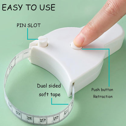 Measuring Tape - Body Measuring Tape - Circumference Measurement - Losing Weight - Waist Measurement - Fitness Accessories - Centimeter - Tailor's Tape - Roll-up - Body Measurement - Muscle Mass - Waist Circumference - Measuring Tape - White - 1 Piece - Image 4