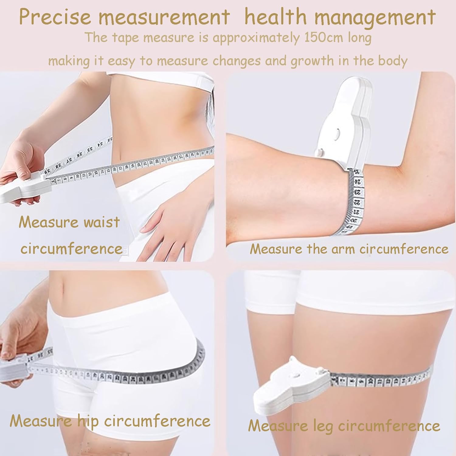 Measuring Tape - Body Measuring Tape - Circumference Measurement - Losing Weight - Waist Measurement - Fitness Accessories - Centimeter - Tailor's Tape - Roll-up - Body Measurement - Muscle Mass - Waist Circumference - Measuring Tape - White - 1 Piece - Image 7