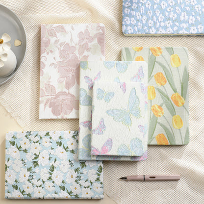 A5 Notebook - Diary - Bullet Journal - Writing Book - Notebook - Tulips - Sketchbook - Notepad - Travel Diary - Office Supplies - School Supplies - Gift for Her - Journal - Hardcover - Yellow and Green - 1 Piece - Image 2