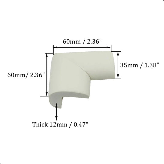 Self-Adhesive Corner Protectors for Tables and Furniture, Soft Bumper Guards to Help Prevent Bumps, Scratches and, Cream White and White - Image 2
