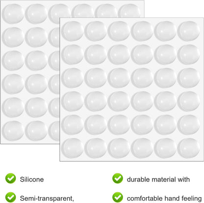 Keyboard Stickers - Typing with Long Nails - 3D Silicone Keycaps - Laptop Accessories - Nail Protectors - Tactile Marking - Keyboard Protection - Anti-Slip Keys - Typewriter Effect - Universal Round Buttons - High Transparency - 72 Pieces - Image 6