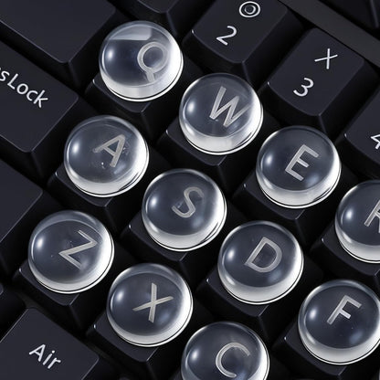 Keyboard Stickers - Typing with Long Nails - 3D Silicone Keycaps - Laptop Accessories - Nail Protectors - Tactile Marking - Keyboard Protection - Anti-Slip Keys - Typewriter Effect - Universal Round Buttons - High Transparency - 72 Pieces - Image 7