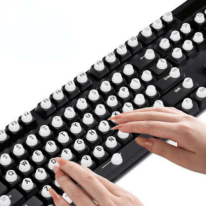 Keyboard Stickers - Large Letter Keyboard - QWERTY Layout - Low Vision Aids - Typing with Long Nails - 3D Silicone Keycaps - Laptop Accessories - Universal Round Keys - Wear-Resistant Replacement Letters - White - 64 Pieces - Image 2
