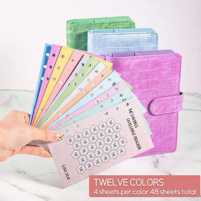 Savings Challenge - Budget Binder Refill A6 - Savings Challenge Tracker - Cash Stuffing Envelopes - Save Money - Financial Planner - Cash Book - Budget Planner - Euro Currency - Money Organizer - Goal Savings - Mix Colors - 48 Pieces - Image 3