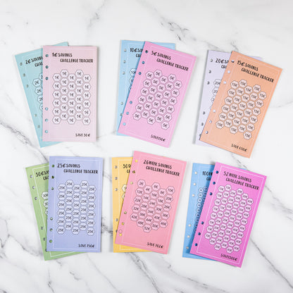 Savings Challenge - Budget Binder Refill A6 - Savings Challenge Tracker - Cash Stuffing Envelopes - Save Money - Financial Planner - Cash Book - Budget Planner - Euro Currency - Money Organizer - Goal Savings - Mix Colors - 48 Pieces - Image 5