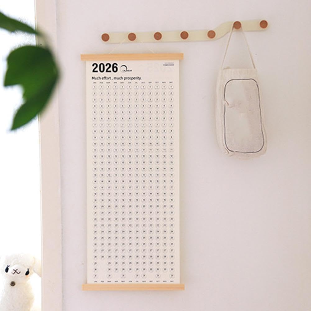 Calendar 2026 - Yearly Calendar - Wall Calendar - Family Planner - Yearly Planner - Wall Decoration - Planner - Organizer - Canvas Poster - School Calendar - Birthday Calendar - Home Accessories - Office - Interior - White - 1 Piece - Image 5