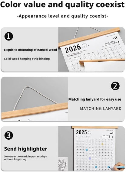 Calendar 2026 - Yearly Calendar - Wall Calendar - Family Planner - Yearly Planner - Wall Decoration - Planner - Organizer - Canvas Poster - School Calendar - Birthday Calendar - Home Accessories - Office - Interior - White - 1 Piece - Image 7