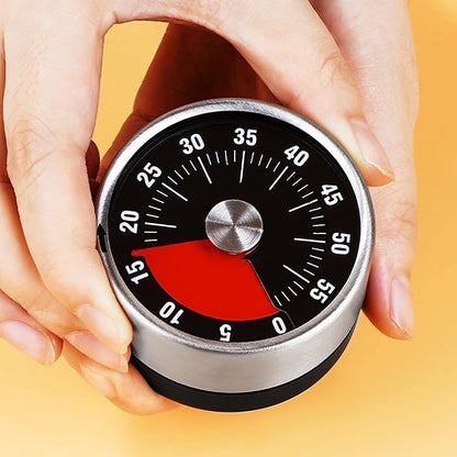 Kitchen Timer - Timer - Kitchen Timer - Egg Timer - Stopwatch - Mechanical Timer - Time Clock - Pomodoro - Kitchen Utensils - Cooking Utensils - Baking Utensils - Gadgets - Alarm Clock - Clock - Stainless Steel - Magnet - Cooking - Black - 1 Piece - Image 3