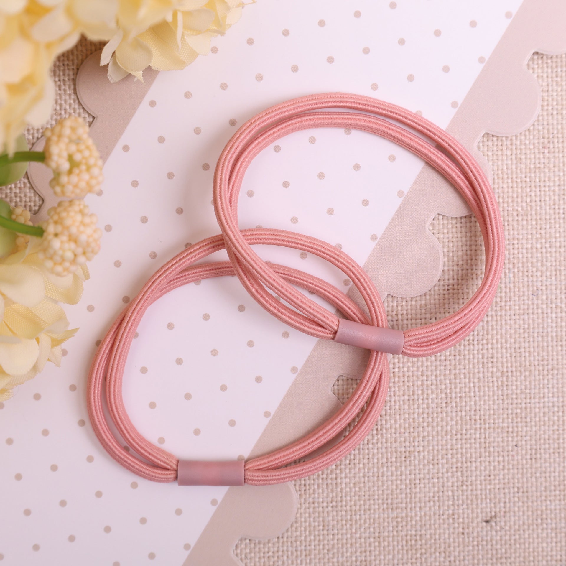 Hair Elastics - Hair Elastics - Hair Accessories - Elastics - Hairbands - Ponytail - Bun - Hair Fashion - Hair Styling - Women - Women - Without Metal - Sports - Fitness - Yoga - Running - Green, Blue, Pink & Purple - 50 Pieces - Image 4