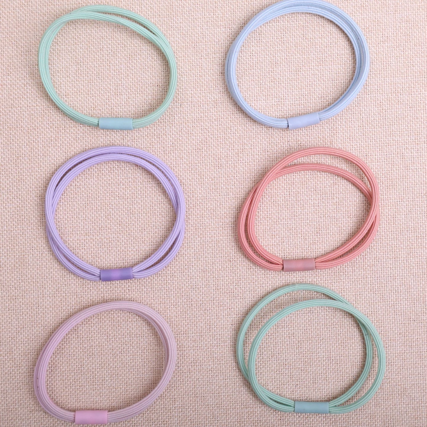 Hair Elastics - Hair Elastics - Hair Accessories - Elastics - Hairbands - Ponytail - Bun - Hair Fashion - Hair Styling - Women - Women - Without Metal - Sports - Fitness - Yoga - Running - Green, Blue, Pink & Purple - 50 Pieces - Image 7