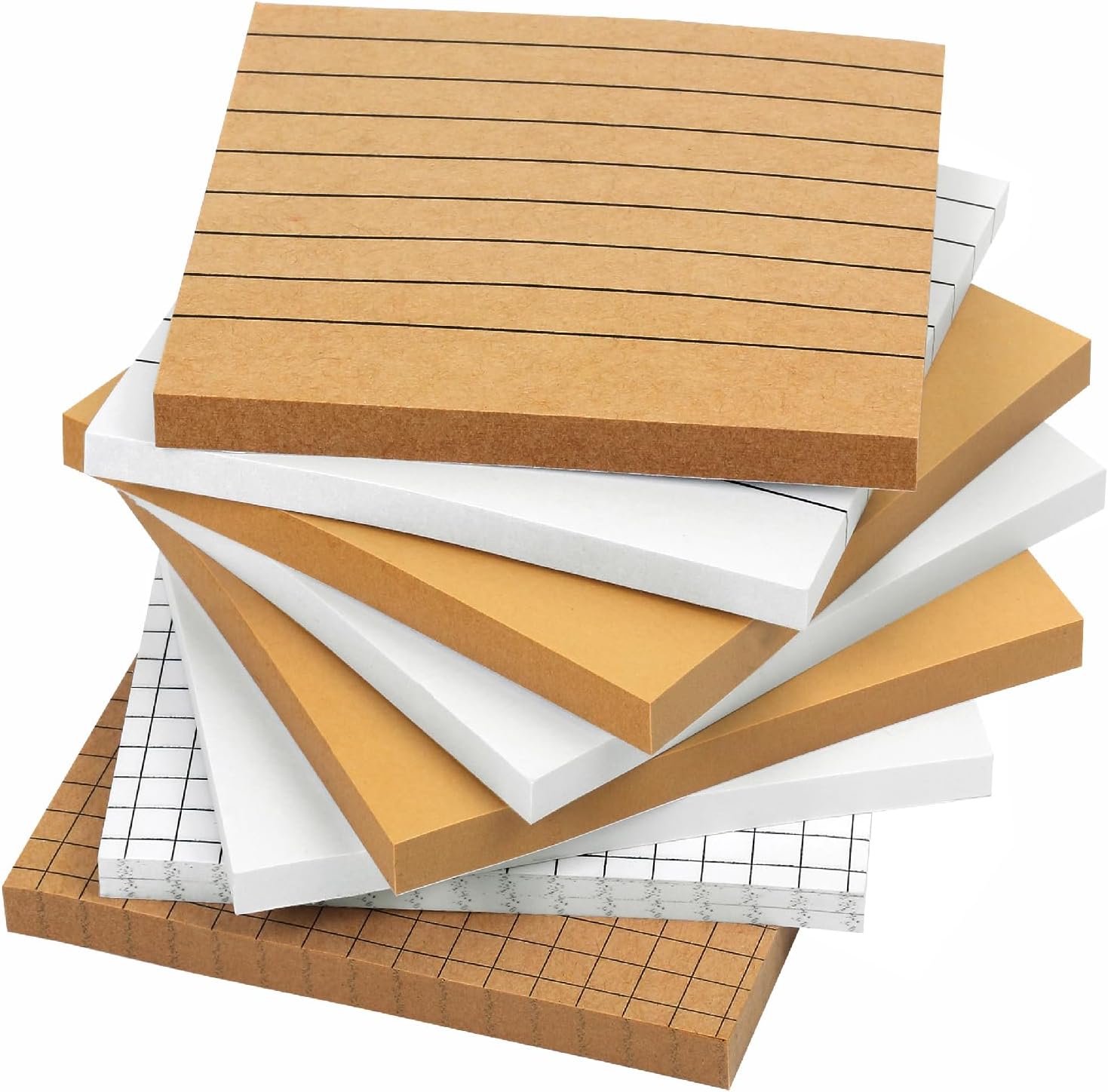 Sticky notes - Memo pad - Notepads - Bullet journal accessories - School supplies - Office supplies - Kraft paper - Notepads - Aesthetic stationery - Scrapbook paper - Sticky notes - Planner - Brown and White - 1 Piece - Image 4