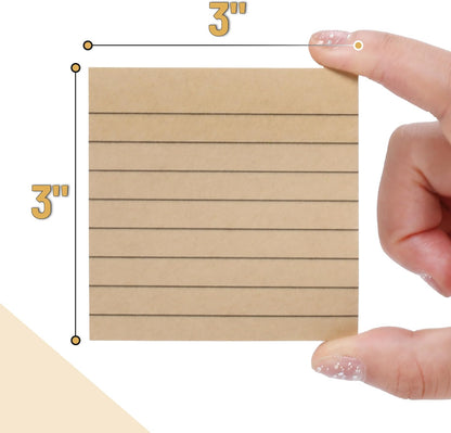 Sticky notes - Memo pad - Notepads - Bullet journal accessories - School supplies - Office supplies - Kraft paper - Notepads - Aesthetic stationery - Scrapbook paper - Sticky notes - Planner - Brown and White - 1 Piece - Image 5