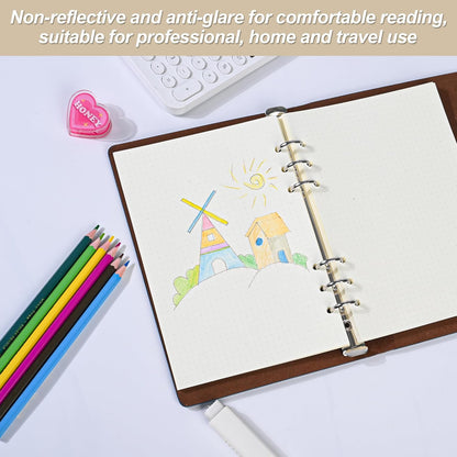 Notebook Refill A5 - Ring Binder Paper 6 Holes - Agenda Refill - Bullet Journal Paper - Refillable Notepad - Writing Paper - Planner Inserts - Office Supplies - School Supplies - Drawing and Sketching -Dotted Dots - White - 5 Pieces - Image 4