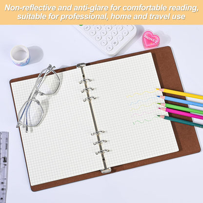 Notebook Refill A5 - Ring Binder Paper 6 Holes - Agenda Refill - Bullet Journal Paper - Refillable Notepad - Writing Paper - Planner Inserts - Office Supplies - School Supplies - Math Notebook -Checked White Graph Paper - 5 Pieces - Image 4