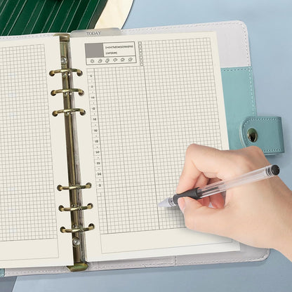 Notebook Refill A5 - Ring Binder Paper 6 Holes - Agenda Refill - Bullet Journal Paper - Refillable Notepad - Writing Paper - Planner Inserts - Office Supplies - School Supplies - Calendar Overview -Weekly planner agenda - white - pack of 5 - Image 2