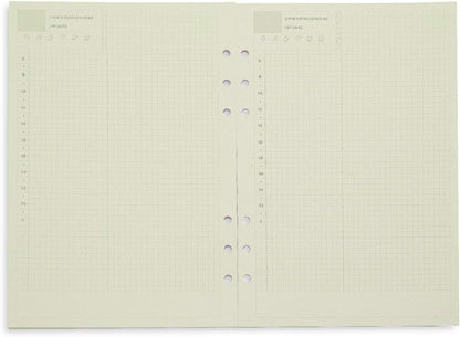Notebook Refill A5 - Ring Binder Paper 6 Holes - Agenda Refill - Bullet Journal Paper - Refillable Notepad - Writing Paper - Planner Inserts - Office Supplies - School Supplies - Calendar Overview -Weekly planner agenda - white - pack of 5 - Image 8
