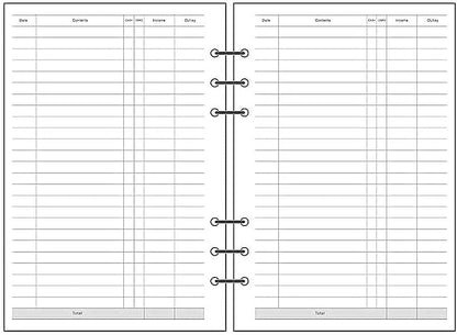 Notebook Refill A5 - Ring Binder Paper 6 Holes - Agenda Refill - Bullet Journal Paper - Refillable Notepad - Writing Paper - Planner Inserts - Office Supplies - School Supplies - Keeping Track of Finances -Budget Planner - White - 5 Pieces - Image 3