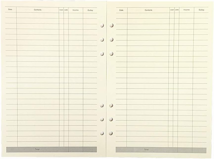Notebook Refill A5 - Ring Binder Paper 6 Holes - Agenda Refill - Bullet Journal Paper - Refillable Notepad - Writing Paper - Planner Inserts - Office Supplies - School Supplies - Keeping Track of Finances -Budget Planner - White - 5 Pieces - Image 6