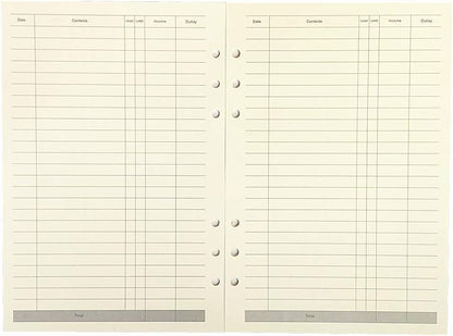Notebook Refill A5 - Ring Binder Paper 6 Holes - Agenda Refill - Bullet Journal Paper - Refillable Notepad - Writing Paper - Planner Inserts - Office Supplies - School Supplies - Keeping Track of Finances -Budget Planner - White - 5 Pieces - Image 6