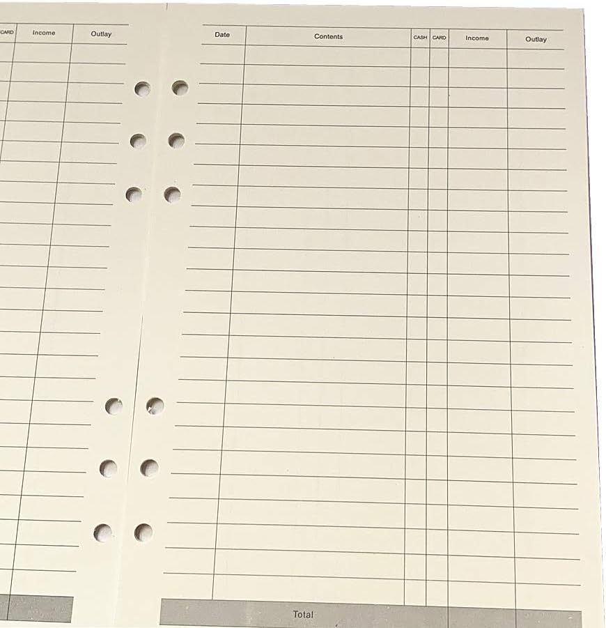 Notebook Refill A5 - Ring Binder Paper 6 Holes - Agenda Refill - Bullet Journal Paper - Refillable Notepad - Writing Paper - Planner Inserts - Office Supplies - School Supplies - Keeping Track of Finances -Budget Planner - White - 5 Pieces - Image 7