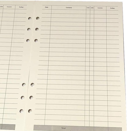 Notebook Refill A5 - Ring Binder Paper 6 Holes - Agenda Refill - Bullet Journal Paper - Refillable Notepad - Writing Paper - Planner Inserts - Office Supplies - School Supplies - Keeping Track of Finances -Budget Planner - White - 5 Pieces - Image 7