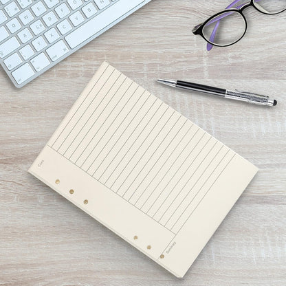 Notebook Refill A5 - Ring Binder Paper 6 Holes - Agenda Refill - Bullet Journal Paper - Refillable Notepad - Writing Paper - Planner Inserts - Office Supplies - School Supplies - Summary Making -Cornell Method - White - 5 Pieces - Image 4