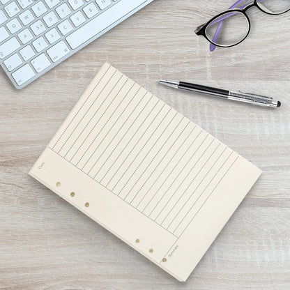 Notebook Refill A5 - Ring Binder Paper 6 Holes - Agenda Refill - Bullet Journal Paper - Refillable Notepad - Writing Paper - Planner Inserts - Office Supplies - School Supplies - Summary Making -Cornell Method - White - 5 Pieces - Image 4