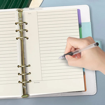 Notebook Refill A5 - Ring Binder Paper 6 Holes - Agenda Refill - Bullet Journal Paper - Refillable Notepad - Writing Paper - Planner Inserts - Office Supplies - School Supplies - Summary Making -Cornell Method - White - 5 Pieces - Image 5