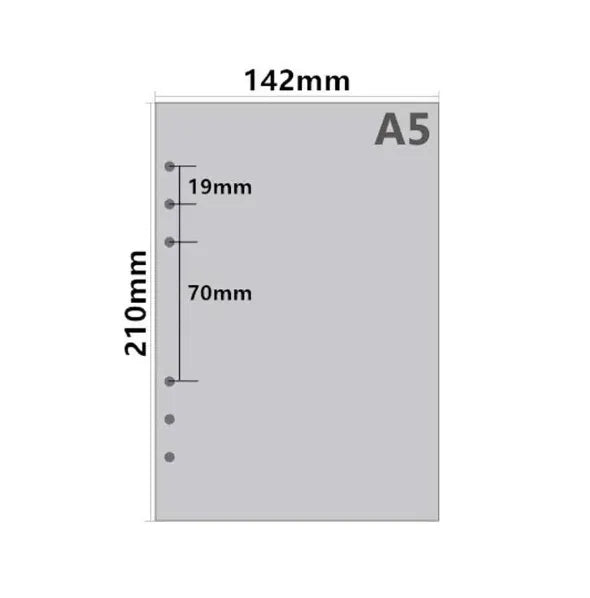 Notebook Refill A5 - Ring Binder Paper 6 Holes - Agenda Refill - Bullet Journal Paper - Refillable Notepad - Writing Paper - Planner Inserts - Office Supplies - School Supplies - Summary Making -Cornell Method - White - 5 Pieces - Image 7