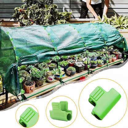 Greenhouse Clamps - Foil Clips - Pipe Clamps 11mm & 16mm - Greenhouse Clips - Combi Set - Greenhouse Mounting - Tunnel Arch Clips - Vegetable Garden Accessories - Fleece Cloth Holders - Bird Net Clamp - Insect Mesh Mounting - Garden Items - Green - 40 Pie - Image 8