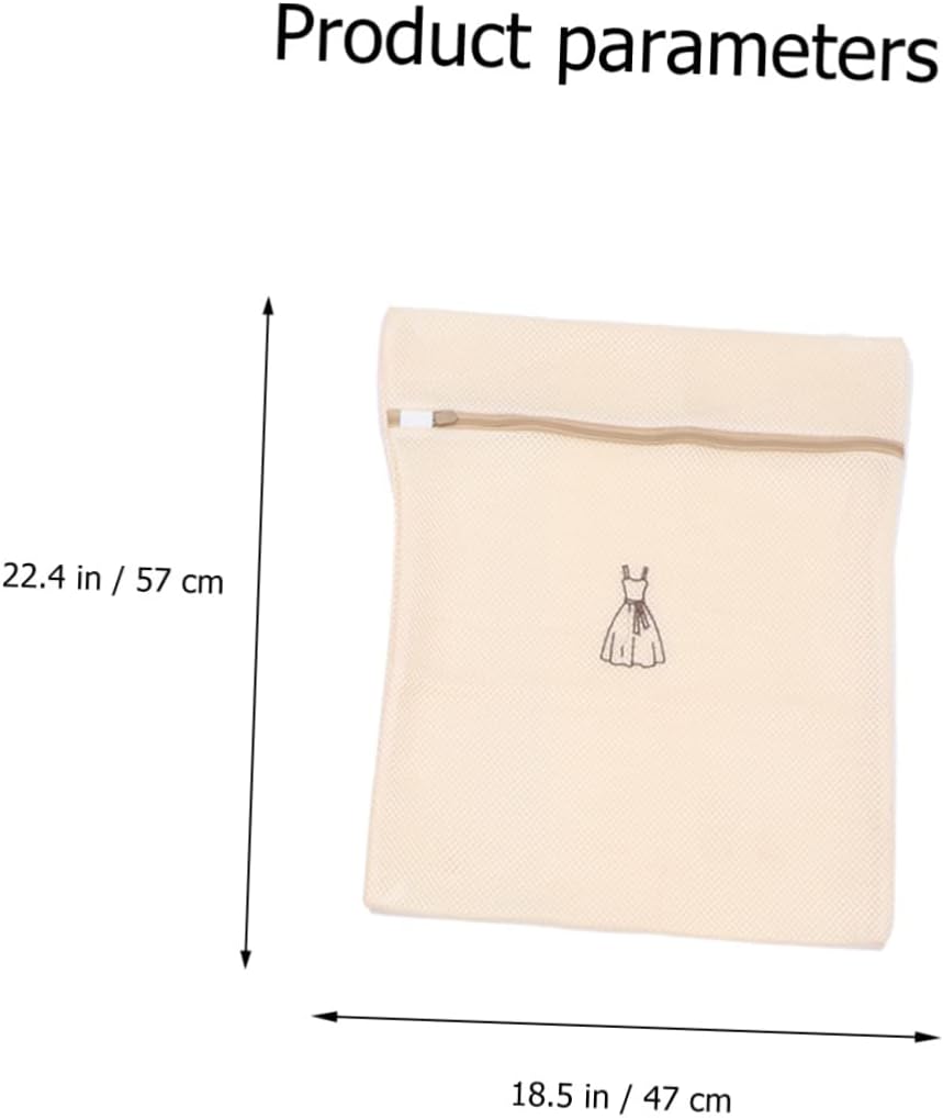 Laundry Bags - Laundry Bag Set - Laundry Net - Laundry Nets - Bra Wash Bag - Lingerie Wash Bag - Clothing Protection - Washing Machine - Protection - Organizer - Travel Organizer - Mesh - Fine Mesh - Honeycomb - Luxury - Embroidery - Beige - Set of 6 - Image 6