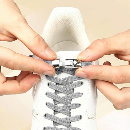 Elastic laces - Speed laces - No tie laces - Running laces - Elastic shoelaces - Lazy laces - Sports laces - Sneakers laces - No tying - Stretchable laces - Universal laces - White Black Gray - 3 Pairs - Image 2
