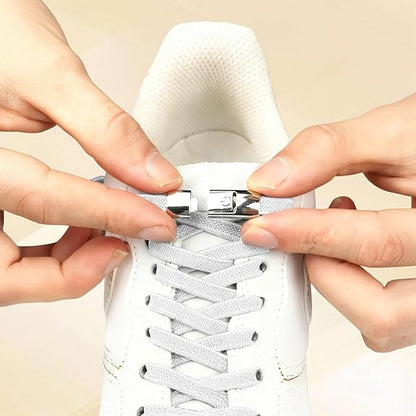 Elastic laces - Speed laces - No tie laces - Running laces - Elastic shoelaces - Lazy laces - Sports laces - Sneakers laces - No tying - Stretchable laces - Universal laces - White Black Gray - 3 Pairs - Image 3