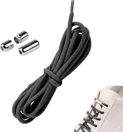 Elastic laces - Speed laces - No tie laces - Running laces - Elastic shoelaces - Lazy laces - Sports laces - Sneakers laces - Metal closure - No tying - Neon laces - White Black Neon - 3 Pairs - Image 2