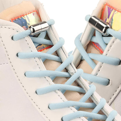 Elastic laces - Speed laces - No tie laces - Running laces - Elastic shoelaces - Lazy laces - Sports laces - Sneakers laces - Metal closure - No tying - Neon laces - White Black Neon - 3 Pairs - Image 5