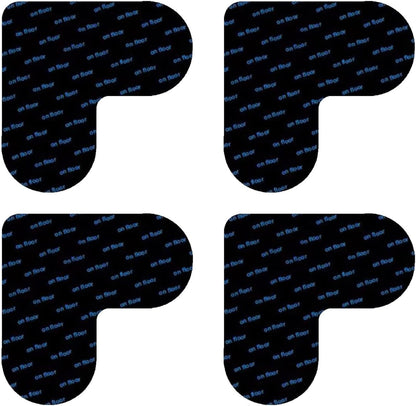 Carpet stoppers - Anti-slip mat - Rug grippers - Rug stopper - Anti-slip stickers - Rug fixer - Sofa cover stopper - Carpet undermat - Decorative grippers - Sofa gripper - Black - 4 Pieces