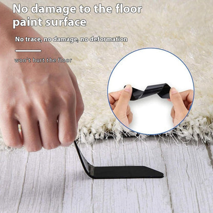Carpet stoppers - Anti-slip mat - Rug grippers - Rug stopper - Anti-slip stickers - Rug fixer - Sofa cover stopper - Ultra-thin stopper - Carpet undermat - Discreet - Sofa stopper - Black - 4 Pieces - Image 2