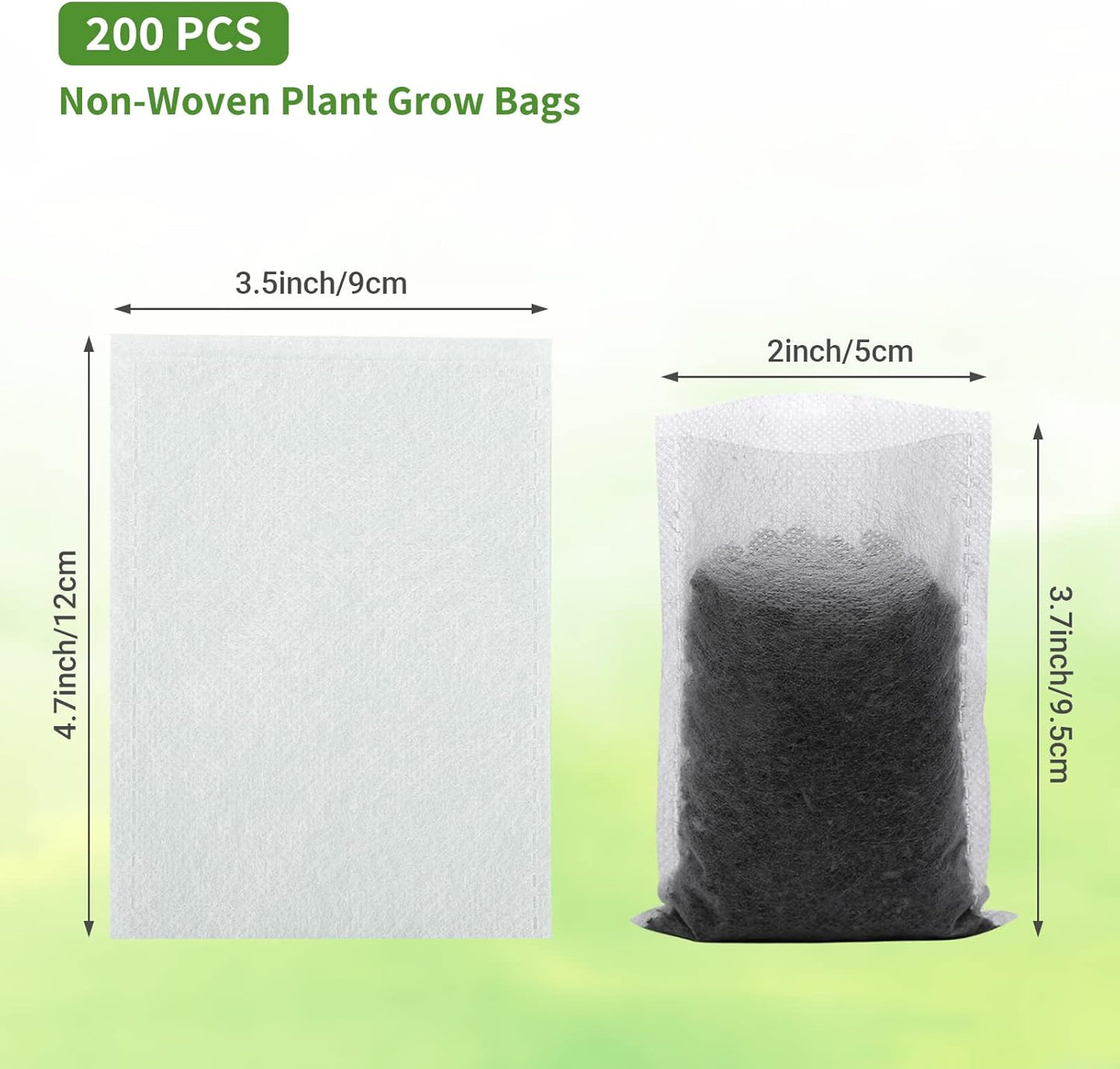 Grow Bags - Gardening - Grow Pots - Vegetable Garden - Seedlings - Plant Bags - Non-woven Grow Bags - Growing Set - Breathable Fleece - Vegetable Garden Box - Growing Box - Sowing - Cuttings - Plant Bags - Vegetable Garden - Vegetable Gardening - Sustaina - Image 2