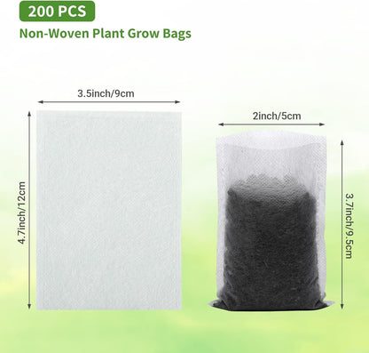 Grow Bags - Gardening - Grow Pots - Vegetable Garden - Seedlings - Plant Bags - Non-woven Grow Bags - Growing Set - Breathable Fleece - Vegetable Garden Box - Growing Box - Sowing - Cuttings - Plant Bags - Vegetable Garden - Vegetable Gardening - Sustaina - Image 2