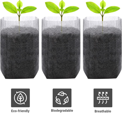 Grow Bags - Gardening - Grow Pots - Vegetable Garden - Seedlings - Plant Bags - Non-woven Grow Bags - Growing Set - Breathable Fleece - Plant Pots - Garden - Sowing - Cuttings - Vegetables - Fruit - Plant Bag - Vegetable Gardening - Sustainable - White -  - Image 4