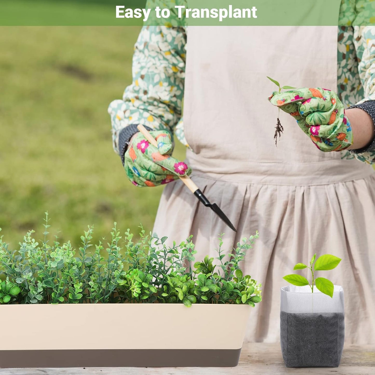 Grow Bags - Gardening - Grow Pots - Vegetable Garden - Seedlings - Plant Bags - Non-woven Grow Bags - Growing Set - Breathable Fleece - Vegetable Garden - Vegetable Gardening - Sowing - Cuttings - Garden Plants - Growing Tray - Flower Pot Bag - Sustainabl - Image 5