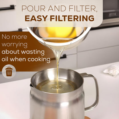 Deep fryer with basket - Stainless steel deep fryer - Kitchen accessories - Oil pan - Induction pan - Deep fryer - Pasta pan - Kitchen utensils - Stainless steel pot - Mini deep fryer - Cooking accessories - Deep fryer - Oil can - Kitchen utensils - 1.5L  - Image 3