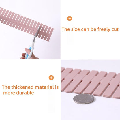 Drawer dividers - Drawer organizer - Storage system - Adjustable drawer divider - Desk organizer - Kitchen drawer organizer - Make-up organizer - Wardrobe organizer - Drawer division - Sock organizer - Underwear organizer - 2mm - 47x7cm - Pink - 8 pieces - Image 3