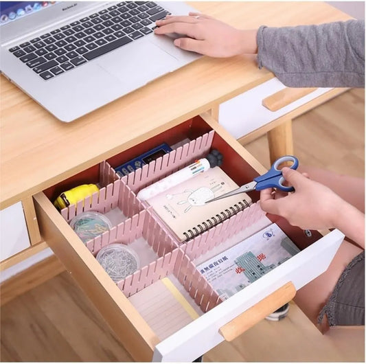 8 Pieces Wall-Mounted Underwear and Sock Organiser with Compartments for Wardrobes, Drawers and Space-Saving Clothing, 47 x 7cm, Pink - Image 6